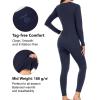 imagewirarpa Womens Cotton Thermal Underwear Set Long Johns Base Layer Pajama Set for Women Fall Top BottomNavy