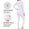 imagewirarpa Womens Cotton Thermal Underwear Set Long Johns Base Layer Pajama Set for Women Fall Top BottomWhite