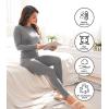 imagewirarpa Womens Fleece Lined Thermal Underwear Set Long Johns Base Layer Set for Women Winter Top BottomLight Grey