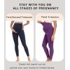 imagewirarpa Womens Maternity Leggings Over The Belly Pregnancy Yoga Pants Buttery Workout Activewear 25quotPurple