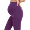 imagewirarpa Womens Maternity Leggings Over The Belly Pregnancy Yoga Pants Buttery Workout Activewear 25quotPurple
