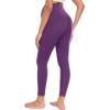 imagewirarpa Womens Maternity Leggings Over The Belly Pregnancy Yoga Pants Buttery Workout Activewear 25quotPurple
