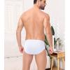 imagewirarpa Mens 100 Cotton Briefs Underwear No Fly Covered Waistband 4 PackWhite