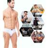 imagewirarpa Mens 100 Cotton Briefs Underwear No Fly Covered Waistband 4 PackWhite