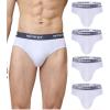 imagewirarpa Mens Cotton Stretch Underwear Support Briefs Wide Waistband MultipackWhite