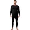 imagewirarpa Mens Long Johns Thermal Underwear Set Light Fleece Lined Base Layer Long Sleeve Top and BottomBlack