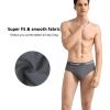 imagewirarpa Mens Cotton Stretch Underwear Support Briefs Wide Waistband MultipackBlackDeep BlueDeep GreyHeather Grey