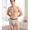 imagewirarpa Mens Cotton Stretch Underwear Support Briefs Wide Waistband MultipackGrey