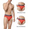 imagewirarpa Mens Cotton Stretch Underwear Support Briefs Wide Waistband MultipackRedOrangeYellowBlue