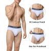 imagewirarpa Mens Cotton Stretch Underwear Support Briefs Wide Waistband MultipackWhite