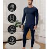 imagewirarpa Mens Long Johns Thermal Underwear Set Light Fleece Lined Base Layer Long Sleeve Top and BottomNavy