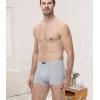 imagewirarpa Mens Trunks Underwear Cotton Boxer Briefs Short Leg Comfortable Underpants 4 PackBlackHeather GrayRedDeep Blue