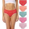 imagewirarpa Womens Cotton Underwear High Waist Stretch Briefs Soft Underpants Ladies Full Coverage Panties 5 PackAmulticolor015 Pack
