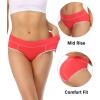 imagewirarpa Womens Cotton Underwear High Waist Stretch Briefs Soft Underpants Ladies Full Coverage Panties 5 PackAmulticolor015 Pack