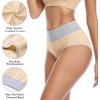 imagewirarpa Womens Cotton Underwear High Waist Stretch Briefs Soft Underpants Ladies Full Coverage Panties 5 PackMulticolored074pack