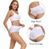 imagewirarpa Womens Cotton Underwear High Waist Stretch Briefs Soft Underpants Ladies Full Coverage Panties 5 PackWhite5p