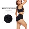 imagewirarpa Womens Underwear High Waisted Briefs Ladies Cotton Panties Soft Full Coverage Underwear 5 PackBlack5p