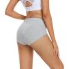 imagewirarpa Womens Underwear High Waisted Briefs Ladies Cotton Panties Soft Full Coverage Underwear 5 PackHeather Grey5p