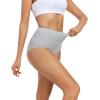 imagewirarpa Womens Underwear High Waisted Briefs Ladies Cotton Panties Soft Full Coverage Underwear 5 PackHeather Grey5p