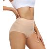 imagewirarpa Womens Underwear High Waisted Ladies Cotton Panties Soft Full Coverage Briefs 5 PackBeige5p