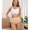 imagewirarpa Womens Underwear High Waisted Ladies Cotton Panties Soft Full Coverage Briefs 5 PackBeige5p