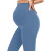 imagewirarpa Womens Maternity Leggings Over The Belly Pregnancy Yoga Pants Buttery Workout Activewear 25quotIceberg Blue
