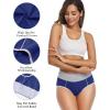 imagewirarpa Womens Cotton Underwear High Waist Breathable Briefs Soft Underpants Ladies Stretch Panties 4 PackBlack Blue Purple Red