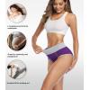 imagewirarpa Womens Cotton Underwear High Waist Breathable Briefs Soft Underpants Ladies Stretch Panties 4 PackBlack Blue Purple Red
