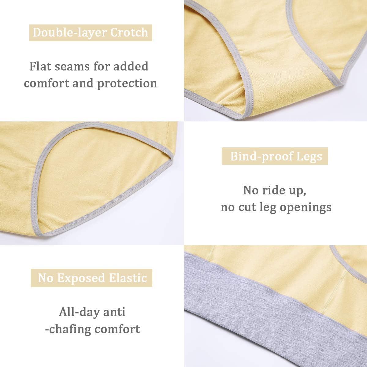 imagewirarpa Womens Cotton Underwear High Waist Breathable Briefs Soft Underpants Ladies Stretch Panties 4 PackRedOrangeYellowBlue