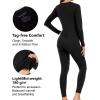 imagewirarpa Womens Cotton Thermal Underwear Set Lightweight Long Johns Base Layer Pajama Set for Women Top BottomBlack