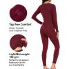 imagewirarpa Womens Cotton Thermal Underwear Set Lightweight Long Johns Base Layer Pajama Set for Women Top BottomBurgundy