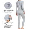 imagewirarpa Womens Cotton Thermal Underwear Set Lightweight Long Johns Base Layer Pajama Set for Women Top BottomHeather Grey