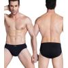 imagewirarpa Mens 100 Cotton Briefs Underwear No Fly Covered Waistband 4 PackBlack4p
