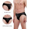 imagewirarpa Mens 100 Cotton Briefs Underwear No Fly Covered Waistband 4 PackBlack4p