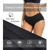 imagewirarpa Womens Cotton High Waisted Underwear Full Coverage Cotton Brief Panties 5 PackBlack5p