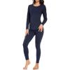 imagewirarpa Womens Cotton Thermal Underwear Set Lightweight Long Johns Base Layer Pajama Set for Women Top BottomNavy Blue