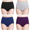 image:imagewirarpa Womens Cotton Underwear High Waisted Ladies Panties Full Coverage Briefs 4 Pack Regular amp Plus SizeAssorted  Set 2