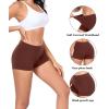image:imagewirarpa Womens Boyshorts Panties Cotton Boxer Briefs for Ladies Underwear Shorts with Cotton Crotch 4 PackBlackDark GreyChocolateDark Blue
