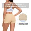 image:imagewirarpa Womens Boyshorts Panties Cotton Boxer Briefs for Ladies Underwear Shorts with Cotton Crotch 4 PackBlackDark GreyDark PinkBeige