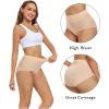image:imagewirarpa Womens Cotton Underwear High Waisted Ladies Panties Full Coverage Briefs 4 Pack Regular amp Plus SizeBeige  Set 17