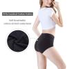 image:imagewirarpa Womens Cotton Underwear High Waisted Ladies Panties Full Coverage Briefs 4 Pack Regular amp Plus SizeBlack  Set 3