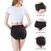 image:imagewirarpa Womens Cotton Underwear High Waisted Ladies Panties Full Coverage Briefs 4 Pack Regular amp Plus SizeBlack  Set 3