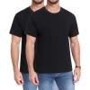image:imagewirarpa Mens TShirts 100 Cotton Crewneck Short Sleeve Tees Casual Plain Mens T ShirtsBlack