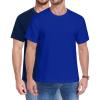 image:imagewirarpa Mens TShirts 100 Cotton Crewneck Short Sleeve Tees Casual Plain Mens T ShirtsNavyBright Blue