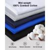 image:imagewirarpa Mens TShirts 100 Cotton Crewneck Short Sleeve Tees Casual Plain Mens T ShirtsBlack