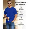 image:imagewirarpa Mens TShirts 100 Cotton Crewneck Short Sleeve Tees Casual Plain Mens T ShirtsNavyBright Blue