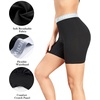 image:imagewirarpa Womens Boxer Briefs Cotton Underwear Anti Chafing Boy Shorts Panties 55 Inseam 4 PackBlack