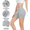 image:imagewirarpa Womens Boxer Briefs Cotton Underwear Anti Chafing Boy Shorts Panties 55 Inseam 4 PackBlackWhiteBlueHeather Gray