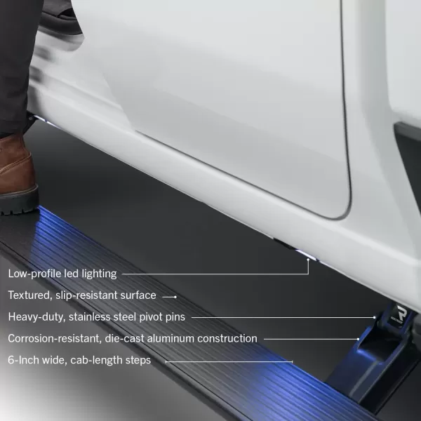 imageAMP Research RealTruck PowerStep PlugNPlay  Fits 2014  2018 Chevrolet Silverado ampamp GMC Sierra 1500 ampamp more See Description  7615401A  Ergonomic RustProof Aluminum True Flush MountPowerStep PlugNPlay