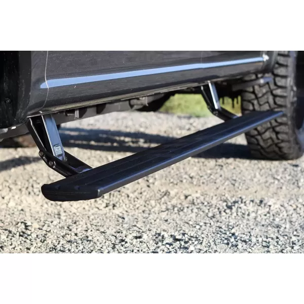 imageAMP Research RealTruck PowerStep PlugNPlay  Fits 2014  2018 Chevrolet Silverado ampamp GMC Sierra 1500 ampamp more See Description  7615401A  Ergonomic RustProof Aluminum True Flush MountPowerStep Smart Series
